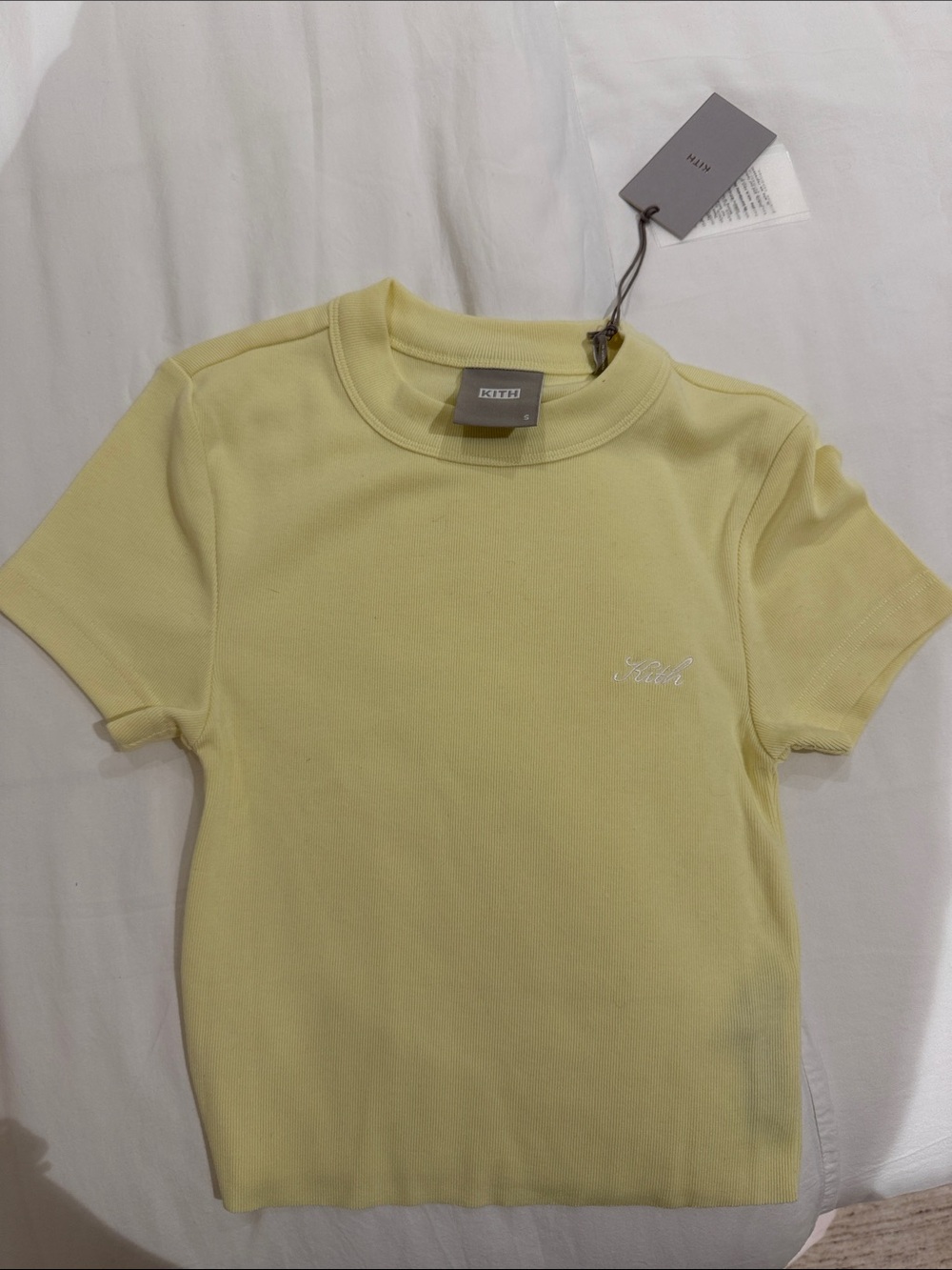 Kith Kids Pale Yellow Short Sleeve Crew Tee